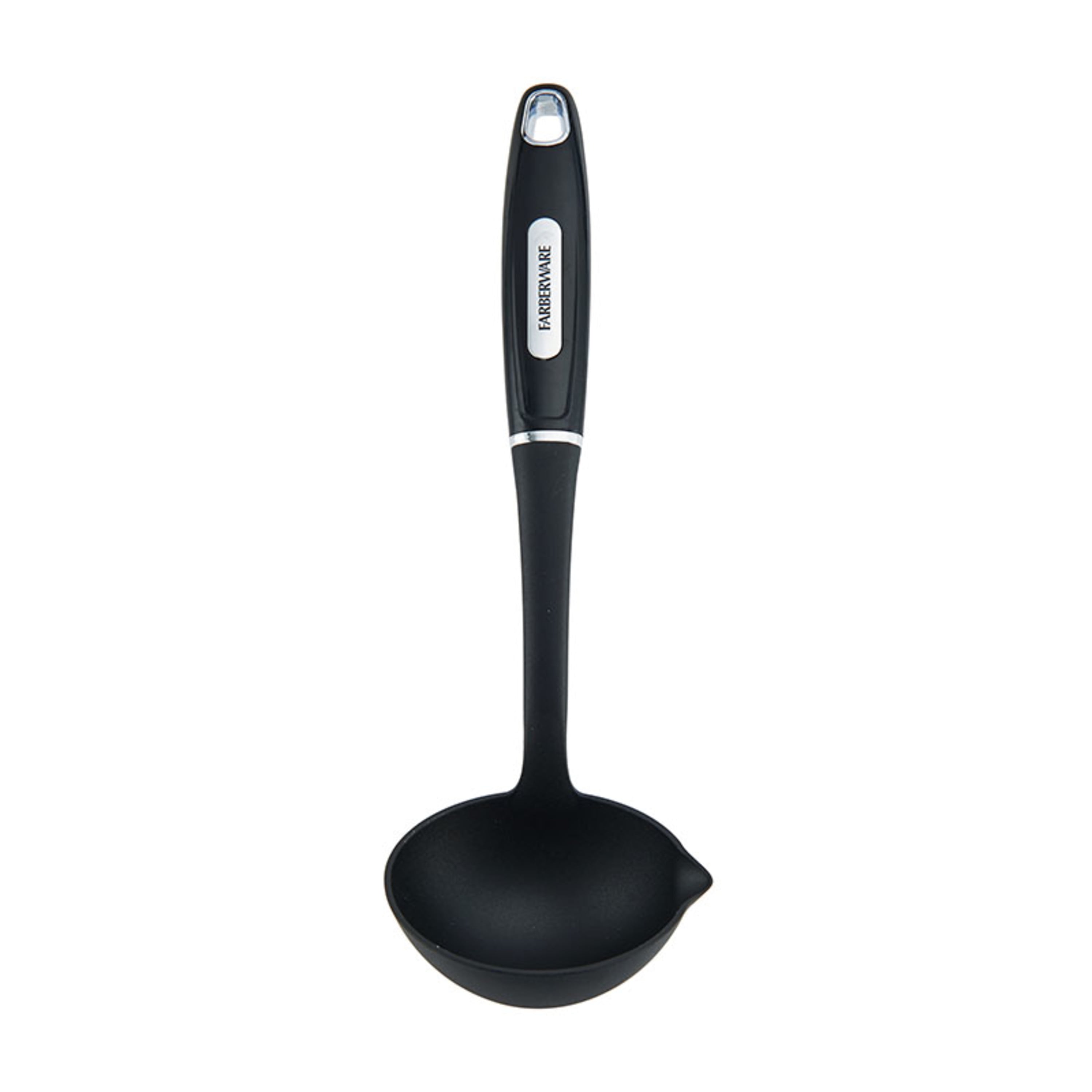 KitchenAid Nylon Ladle with Black Silicon Handle 