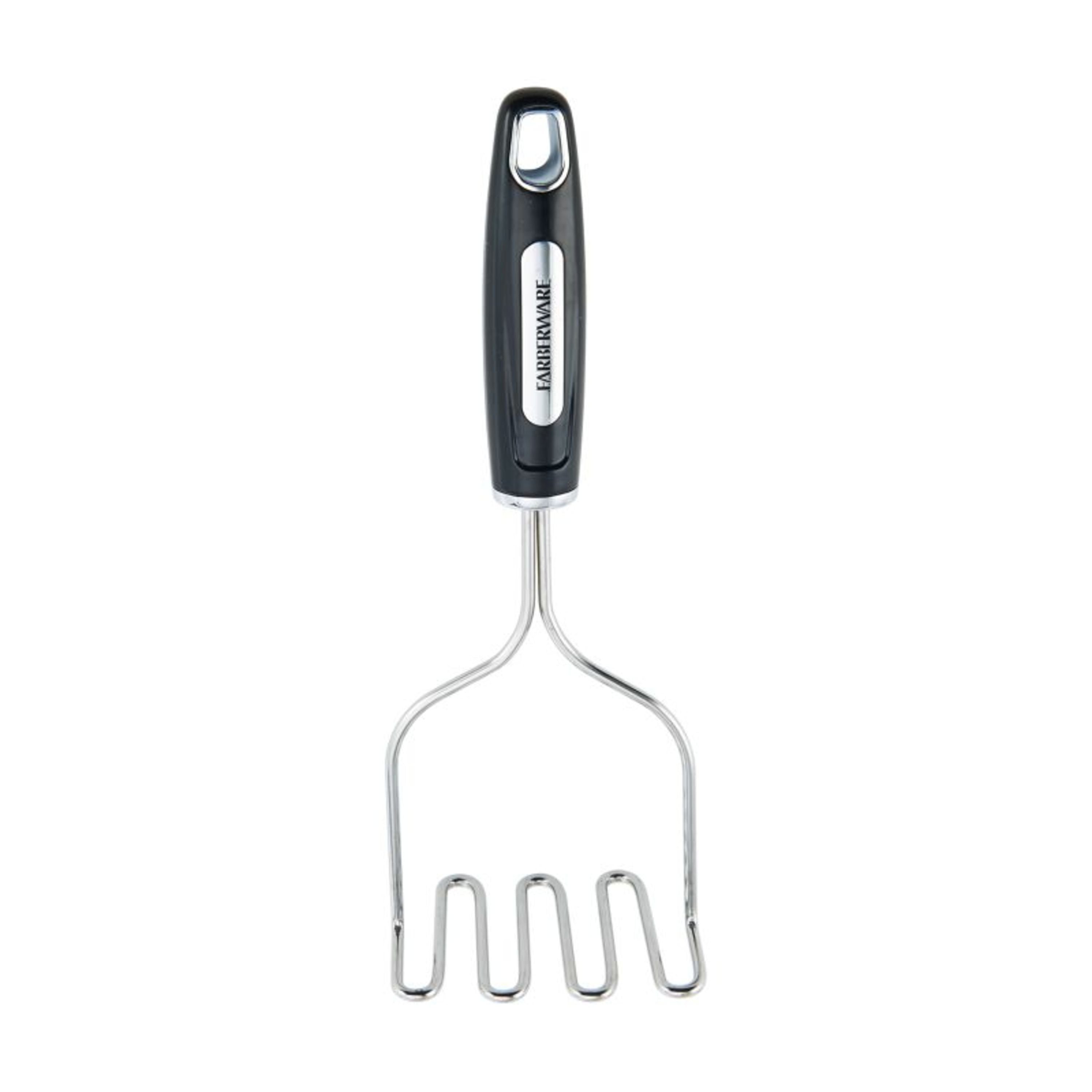 Farberware Professional Stainless Steel Potato Masher with Black Handle