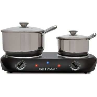 Farberware Royalty 1800 W Double Burner Black Electric Cooktop, 1 Each, assembled product