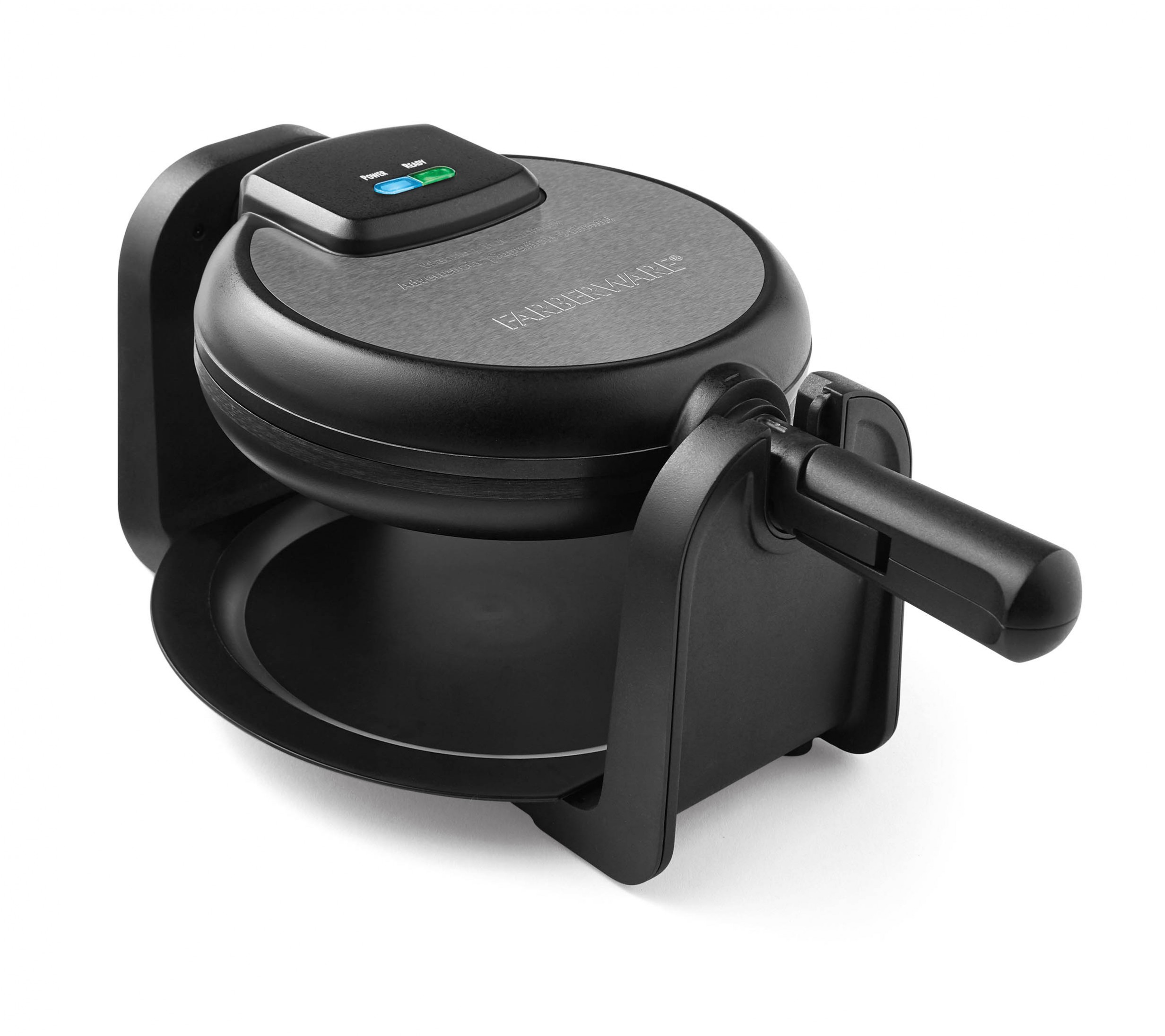 Farberware Single-Flip Waffle Maker, Black with Stainless Steel Decoration - image 1 of 6