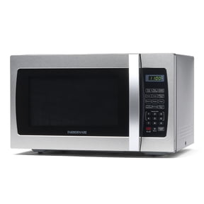 Farberware 1.3 cu ft Microwave Oven, 1100W Compact Microwave Oven with Smart Sensor, Stainless Steel