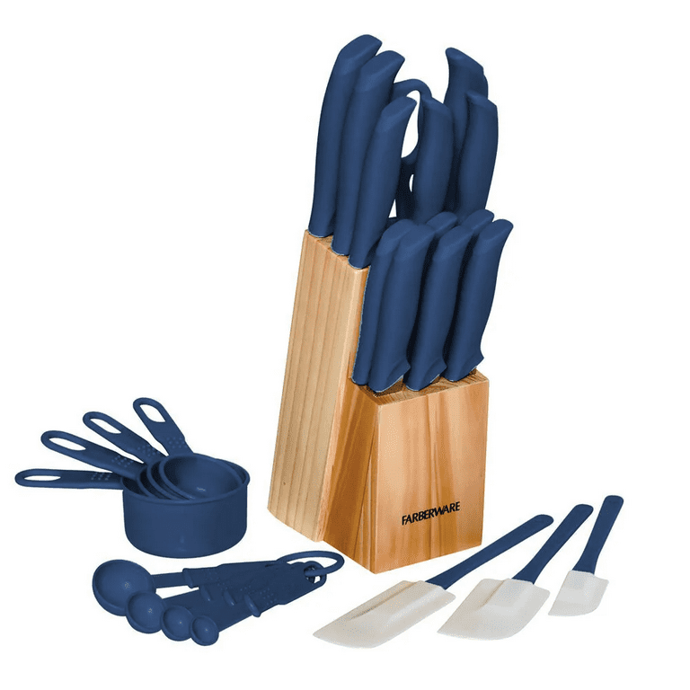 Farberware Soft Grip Cutlery 25-Piece Set - Blue - Walmart.com