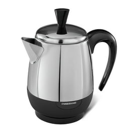 Euro Cuisine Stainless Steel Electronic Coffee Pot 4 Cups Walmart