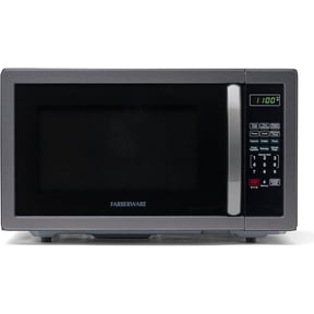 Farberware 1.1 cu ft Microwave Oven, 1000W Countertop Microwave Oven with LED Display, Black/Stainless Steel