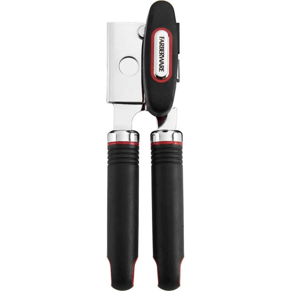 Farberware Stainless Steel Soft Grips Red & Black Can Opener, 2 Count