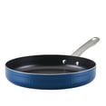thumbnail interactive-video image 1 of Farberware Style 11.25 Inch Nonstick Deep Round Grill Pan, Dishwasher Safe and Oven Safe to 500°F, Blue, 1 of 14