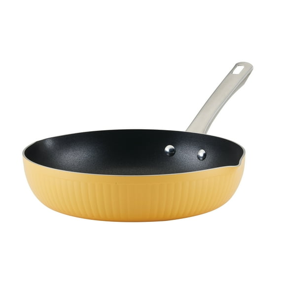 Farberware Style 11.25 Inch Nonstick Frying Pan, Dishwasher Safe and Oven Safe to 500°F, Yellow