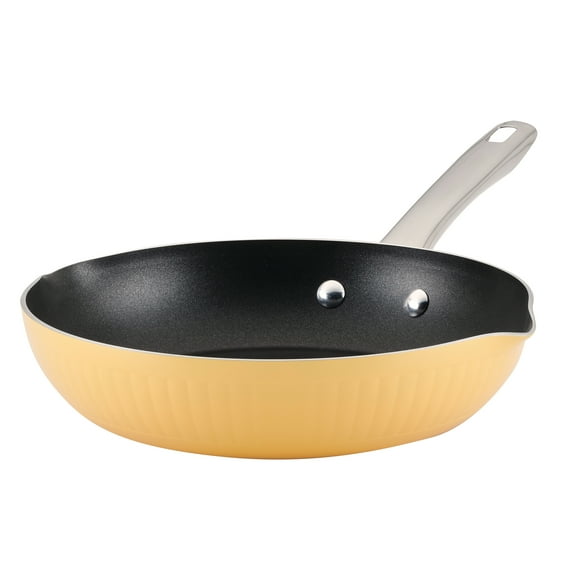 Farberware Style 10 Inch Nonstick Cookware Frying Pan, Dishwasher Safe and Oven Safe to 500°F, Yellow