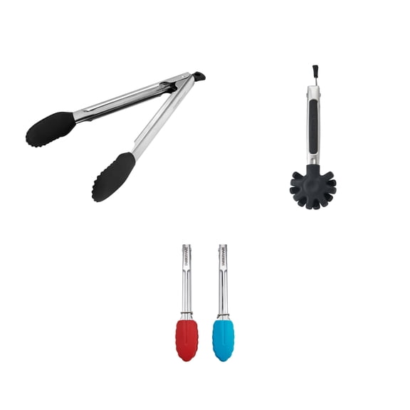 Farberware Professional Non-Stick Silicone & Nylon Food Tong Sets 4 Count