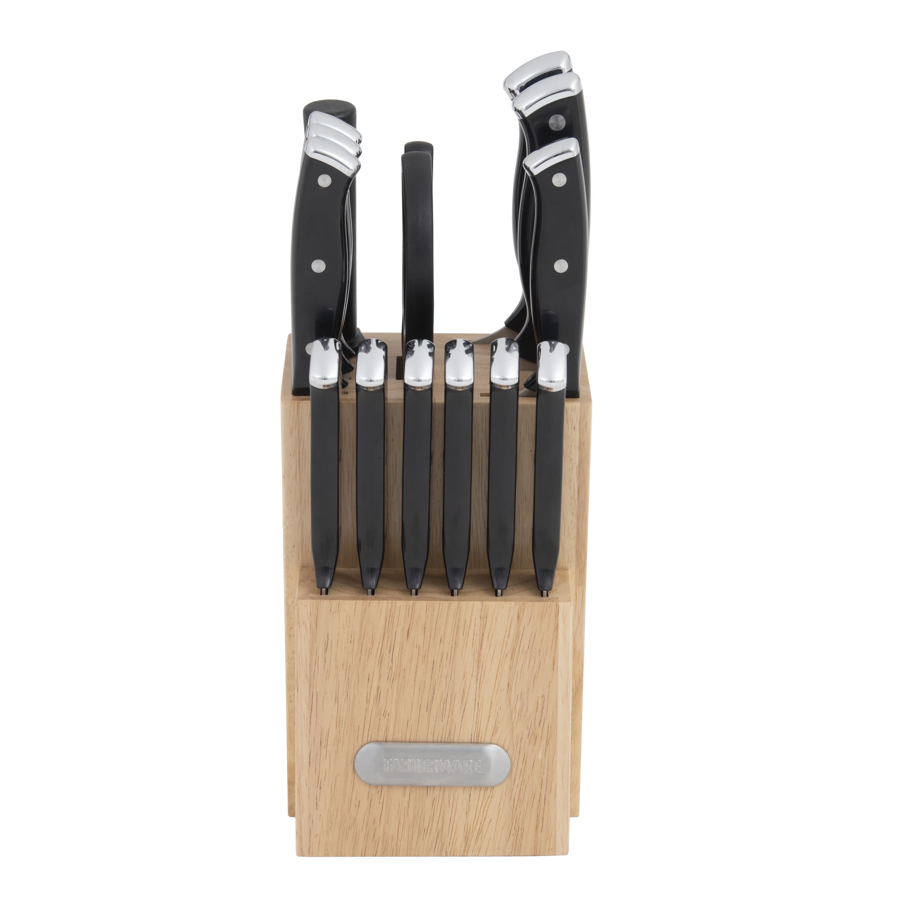 Farberware Knife Set, 15-Piece Stainless Steel Knife Block Set - Black –  Môdern Space Gallery