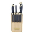 thumbnail image 1 of Farberware Triple Riveted Knife Block Set 15-Piece in Navy and Gold, 1 of 11