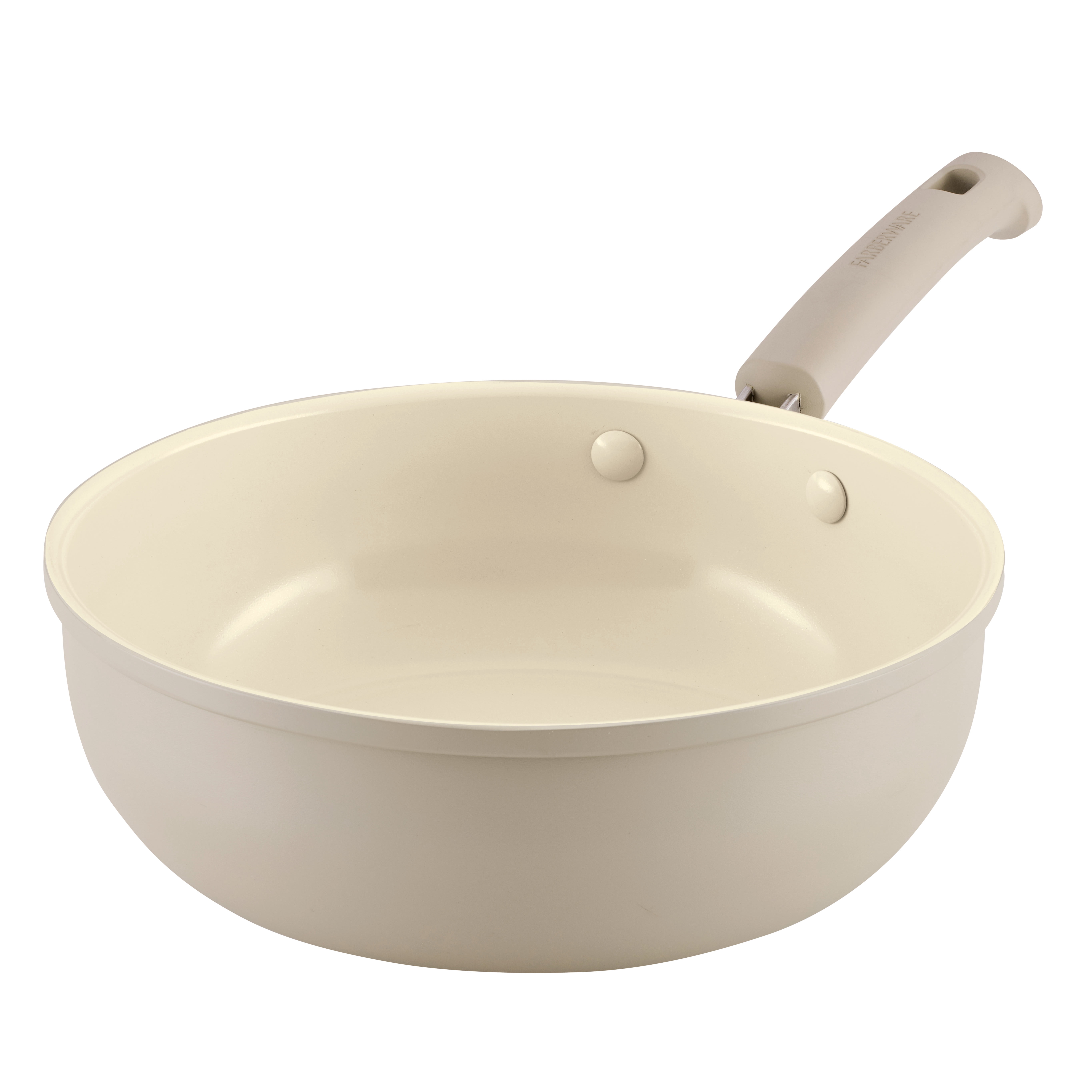 Farberware TrueCook Ceramic Plus Induction Chef's Pan, 3.5-Quart, Taupe
