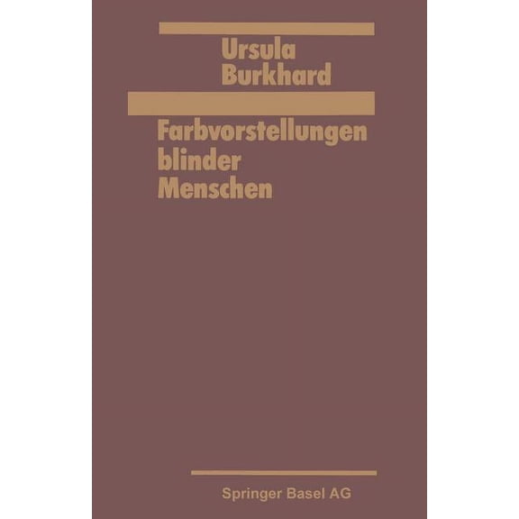 Farbvorstellung Blinder Menschen, (Paperback)