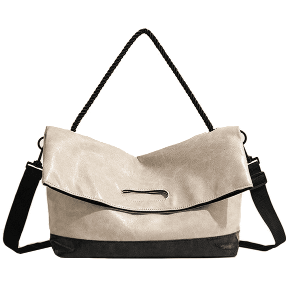 Farcauo Crossbody Bags for Women Stylish Tote Bag Large Capacity Shoulder Bag White Work Handbag