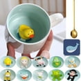 thumbnail image 1 of Farcauo Duck Coffee Mugs with Animal Inside Cute Tea Cups with Coaster 12 Oz Funny Coffee Mug with Handle and Spoon Novelty Ceramic Mugs Cup Birthday Gift for Women Friends Unique Mug Gifts, 1 of 2