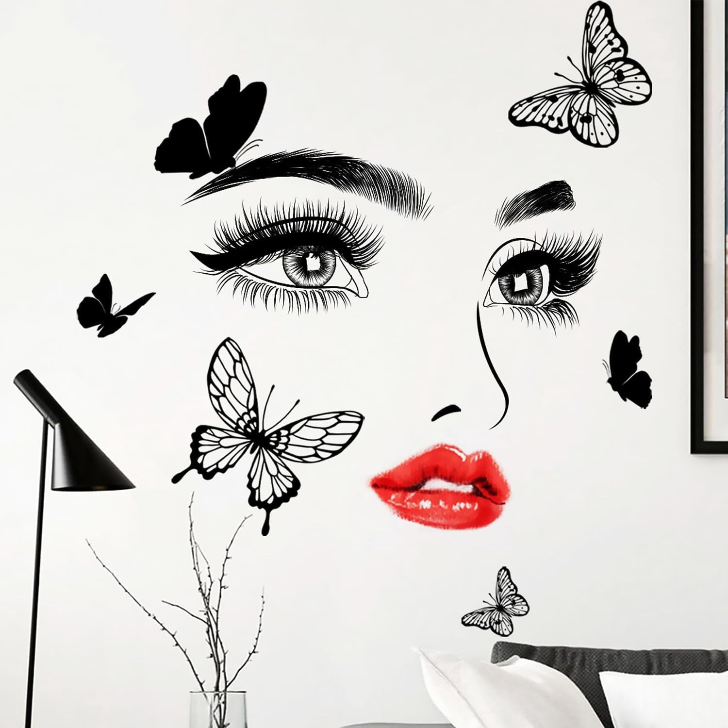 Farcauo Eye Wall Decals Peel and Stick Bedroom Decor for Women ...