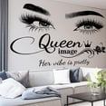 thumbnail image 1 of Farcauo Eyelash Wall Decals Stickers for Bedroom Queen Eye Quotes Wall Décor Wall Murals for Living Room Lash Room Decor Wall Decor Stickers Murals 3D DIY Wall Art Decorations Peel and Stick, 1 of 6