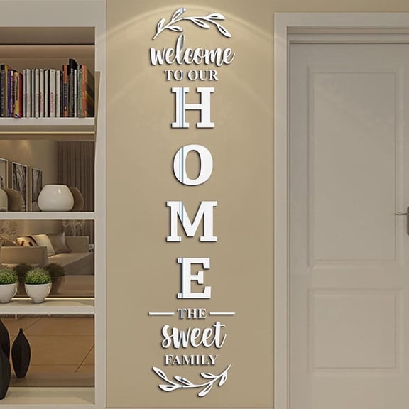 Farcauo Home Mirror Wall Decor Wall Decor for Living Room and Bedroom Living Room Decor and Accessories Home 3d Wall Decor Wall Stickers Silver Wall Decor Mirror for Wall Mirror Decal