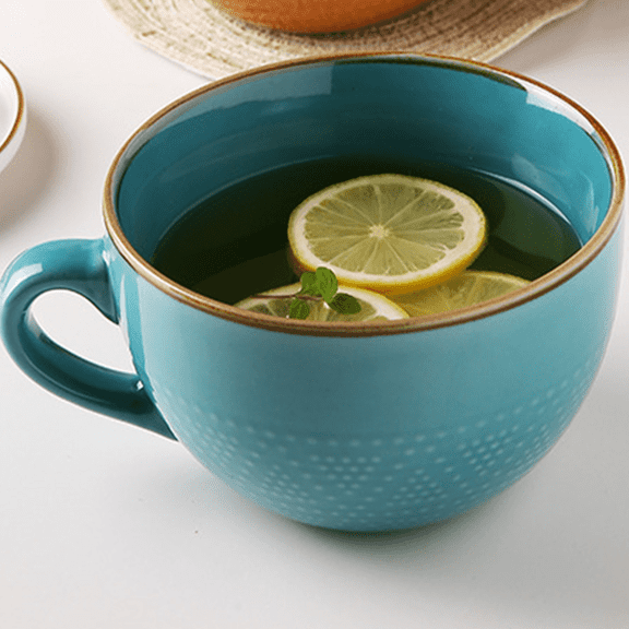 Farcauo Oversized Coffee Mug 24 OZ Soup Mug Large Soup Bowls with Handles Large Ceramic Mug Big Coffee Mug Large Tea Cup Porcelain 700 ML Coffee Tea Cup XXL Cereal Large Soup Mugs