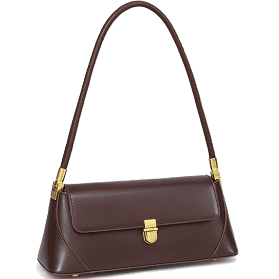 Farcauo Shoulder Bags Vintage Small Purses for Women Brown Pu Leather Tote Handbags