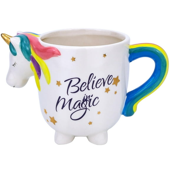Farcauo Unicorn Mug Gift for Woman Large 500ml Kawaii 3D Animal Mug Sweet Ceramic Tea Cups Porcelain Coffee Cup Unicorns Decor Cups Unicorn Tea Coffee Mugs Birthday Gifts for Women Girl Friend