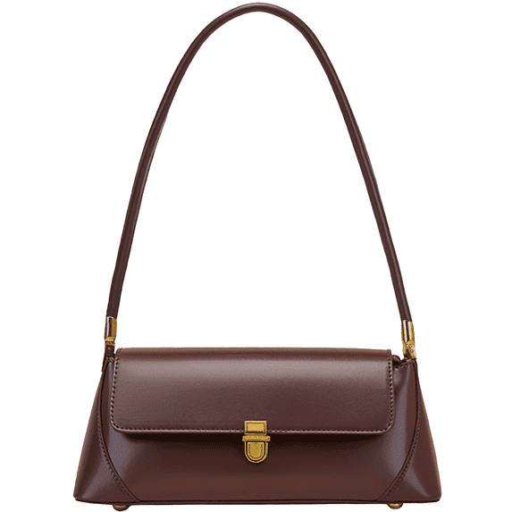 Farcauo Shoulder Bag Small Purses for Women Vintage Brown Pu Leather Handbags y2k Shoulder Purse With Zipper