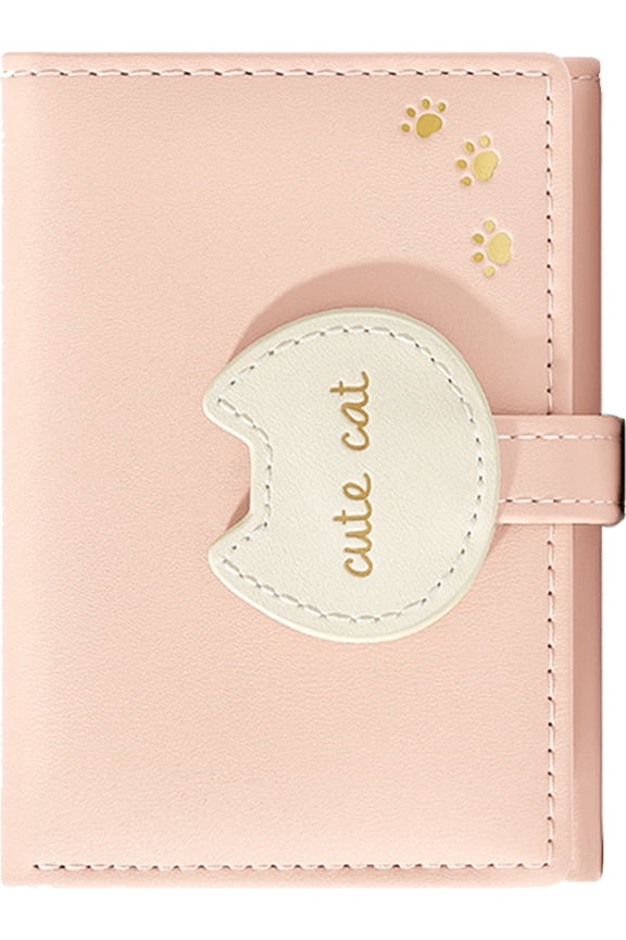 Womens Wallet Cute Wallets for Women Pink Thin Thin Women's Wallet Cat Card Wallets for Women Ladies Kawaii Cat Stuff