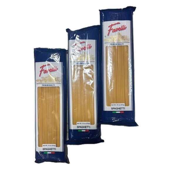 Farelli Spaghetti Pasta, Durum Wheat Semolina, 16 oz Bag, 3 Pack