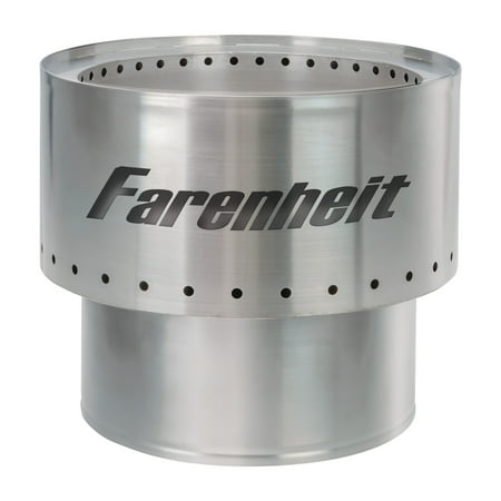 Farenheit - Flare 17.5-in Smokeless Fire Pit - Silver