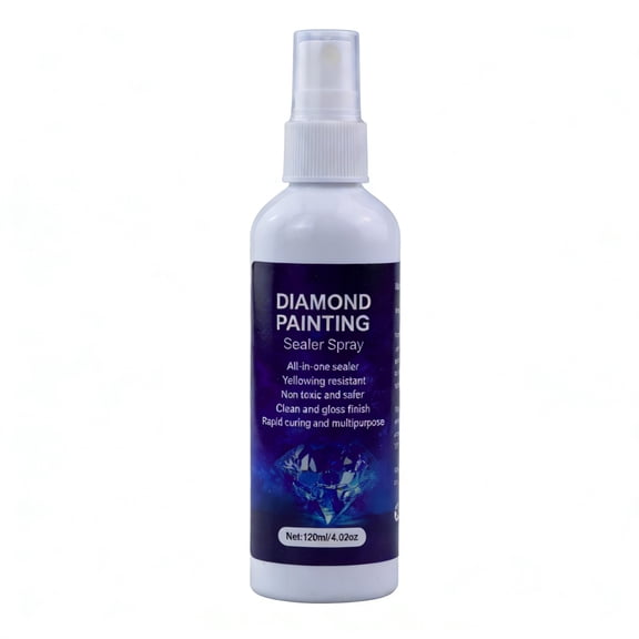 Fareti 120ml Quick Dry Diamond Art Sealer Spray, Clear Gloss Finish Protective Coating for Paintings Puzzles, Secures Diamonds, No Brush Needed, Easy Spray
