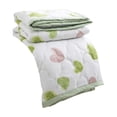 thumbnail image 1 of Fareti 150x200cm Washed Cotton Printed Summer Quilt, Soft Breathable Air Conditioner Blanket with Botanical Pattern, Reversible Machine Washable for Bed or Couch, 1 of 4