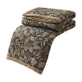thumbnail image 1 of Fareti 150x200cm Washed Cotton Printed Summer Quilt, Soft Breathable Air Conditioner Blanket with Botanical Pattern, Reversible Machine Washable for Bed or Couch, 1 of 4