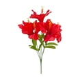 thumbnail image 1 of Fareti 2 Piece 5 Head Artificial Hibiscus Flower, 15 Inch Faux Tropical Bloom for Living Room Table Vase Wedding Boho Centerpiece, Bendable Stem, 1 of 4