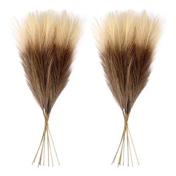 Fareti 22 Inch Set of 20 Artificial Pampas Grass Stems Faux Dried Feathery Reeds for Boho Wedding Centerpiece Vase Home Decor Neutral Floral Arrangement