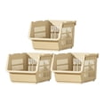 thumbnail image 1 of Fareti 3 Pack Stackable Storage Baskets, Large Capacity Stackable Storage Bins Open Front, Space Saving Home Organization for Kitchen Bedroom Office, 1 of 4