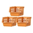 thumbnail image 1 of Fareti 3 Pack Stackable Storage Baskets, Large Capacity Stackable Storage Bins Open Front, Space Saving Home Organization for Kitchen Bedroom Office, 1 of 4