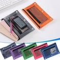 thumbnail image 1 of Fareti 3 Ring Binder Pencil Pouchs, Zippered Pencil Pouch Double Pocket Pencil Pouch 3 Ring with Clear Mesh Window, 1 of 3