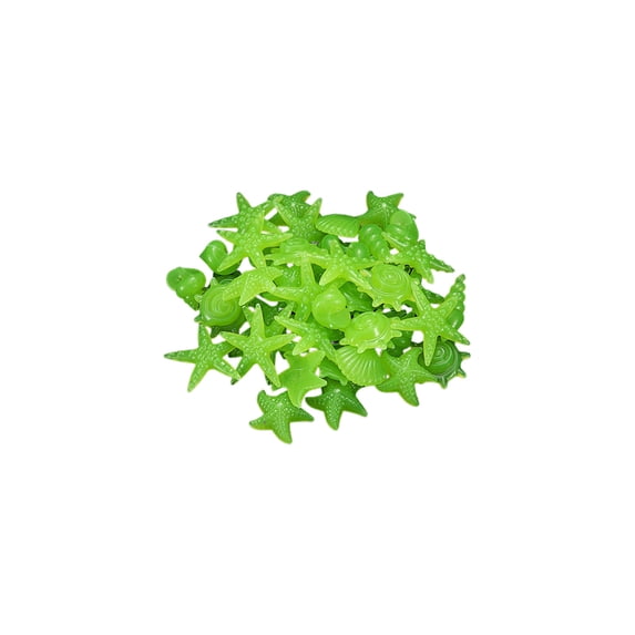 Fareti 50 PCS Sea Glow in The Dark Rocks Aquarium Glow Stones Rocks for Fish Tank Glow Pebbles for Fairy Garden, Yard, Bonsai, DIY Crafts 3cm