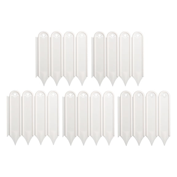 Fareti 5Pcs Connectable Garden Landscape Edging, No Need Digging Lawn Fence Border Panels for Dividing Yard Flower Bed Areas