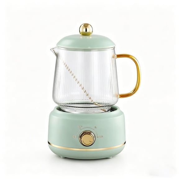 Fareti 600ml Multi-Functional Mini Glass Electric Stewing Cup, Health Preservation Pot with Efficient Heating, Portable for Tea, Soup or Herbal Drinks