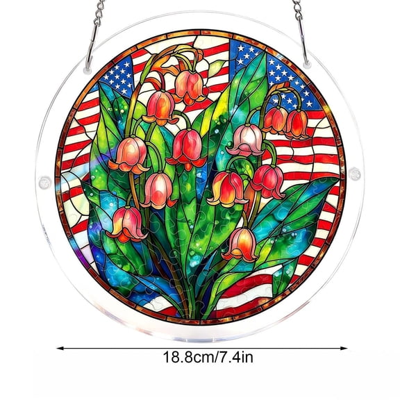 Fareti 7 Inch Acrylic Puzzle Pendant Sunshade Window Hanging Plate UV Block Decorative Panel for Home Office Modern Glass Sun Catcher Ornament