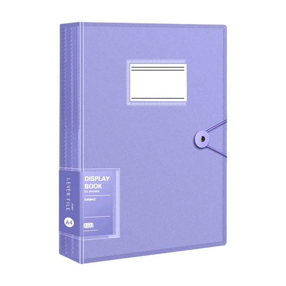 Fareti A4 Heavy Duty Binder with Plastic Sleeves, Portfolio Folder with 80 Clear Sheet Protectors, Presentation Book for Artwork, Sheet Music