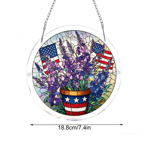 Fareti Acrylic Puzzle Pendant Sunshade Window Hanging Plate 7.4 Inch, UV Blocking Decorative Suncatcher for Home or Office, Easy Mount