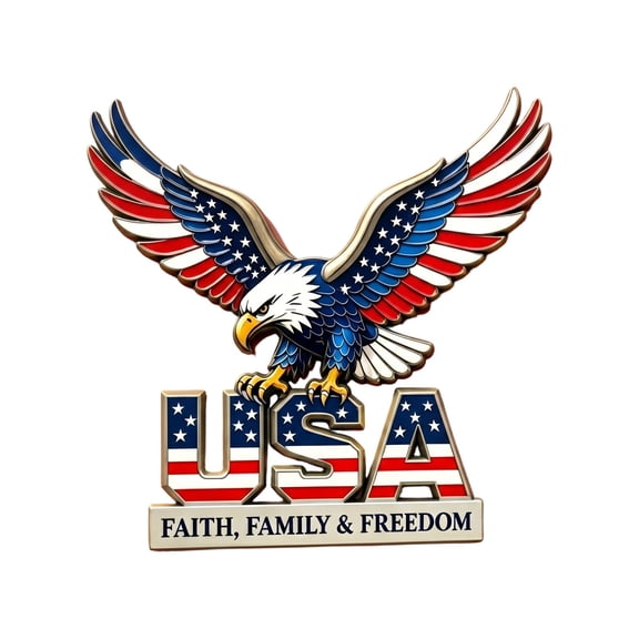 Fareti American Eagle Car Decals Stickers, Waterproof Stickers, Patriotic 4th of July Decorations, USA Car Decal for Vehicles, Trucks, Windows, Laptops