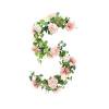 Fareti Artificial Flower Garland with Colorful Flower Fake Wisteria Vines Greenery Garland for Wedding Mantle Porch Stair Table Indoor Decor