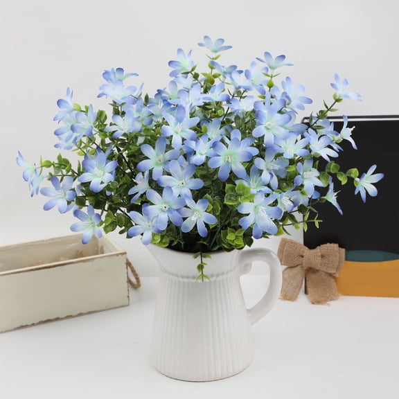 Fareti Artificial Flowers with Stems, Royal Blue Flowers for Tall Vase Outdoor Garden Wedding Party Home Table