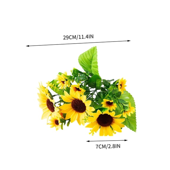 Fareti Artificial Sunflower Bouquets, Fake Flowers for Outdoors Home Wedding Fall Decor, Bride Holding Flowers, Garden Craft Art Decor