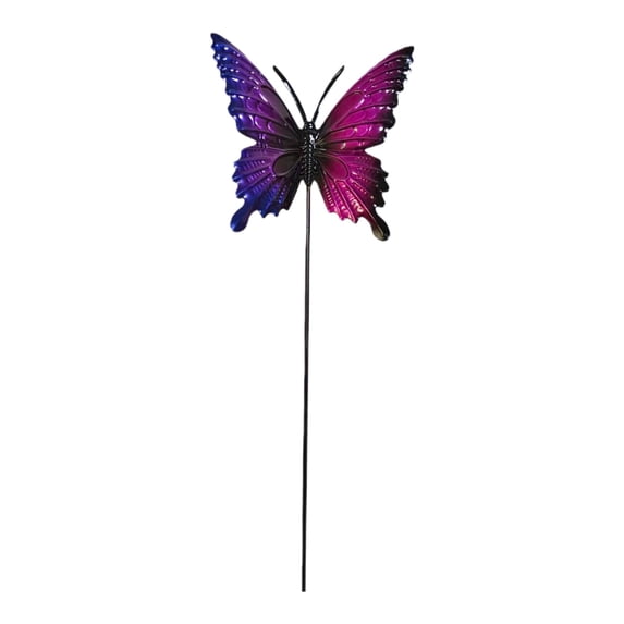 Fareti Butterfly Garden Stake Decor, 12 Inch Colorful Butterflies Stakes, Metal Yard Art Ornaments for Outdoor Lawn Pathway Patio Plant Pot, Flower Bed