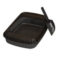 thumbnail image 1 of Fareti Cat Litter Box Pet Litter Tray Heighten Portable Semi Closed Splashproof Cat Toilet Kitten Toilet for Small Pets Indoor Cats, 1 of 4