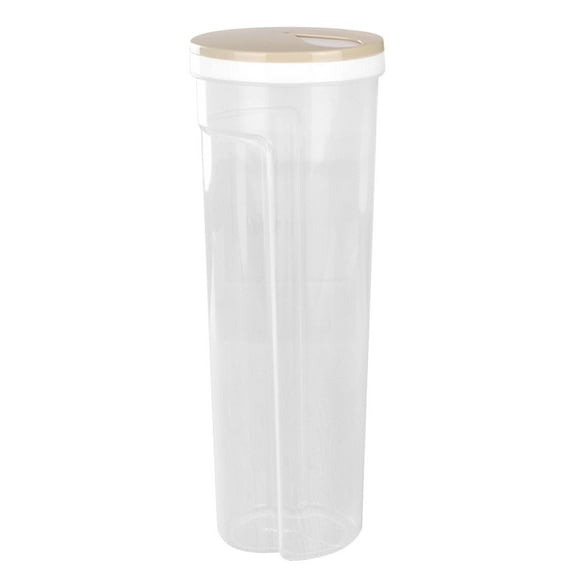 Fareti Clear BPA Free Plastic Airtight Storage Jar with Flip Lid and Buckle for Oats Grains Pasta Nuts Candy Flour Rice Kitchen Pantry Organization, Easy Grab Portable Dry Food Canister